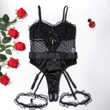 Bow Lace Sexy Women Garter Teddy Lingerie