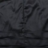 Sexy Elegant Long Sleeve Satin Maxi Dress