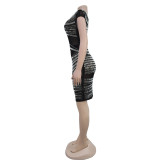 Off Shoulder See Through Mesh Rhinestone Sexy Club Dress