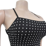 Sexy Rhinestone Strappy Back Bodycon Dress