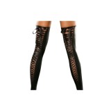 PU Leather Stocking Lace Up Sexy Lingerie