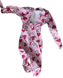 Heart Print Pajamas Jumpsuit Home Clothes Valentine's Day Onesie