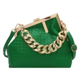 Trendy Chain Solid Color Shoulder Bag
