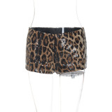Sequin Leopard Fashion Nightclub Shorts