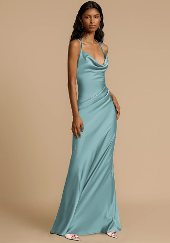 Fashion Dress Sexy Straps Solid Backless Long Dress