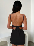 Black Sexy Strap Dress