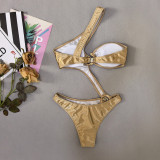 Sexy Satin One-Piece Bikini Swimsuit