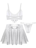 Fringe Three Piece Skirt Set Swimsuit Skirt