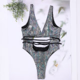 Sexy Backless Lace-Up Hollow One Piece Swimsuit Wholesale