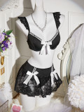 Sexy Maid Passionate Cosplay Uniform Sexy Lingerie Three-Piece