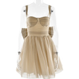 Sexy Strap Big Bow Prom Dress