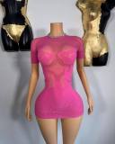 See-Through Sexy Fishnet Sexy Bodycon Dress