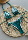 Sexy Bikini Tie-dye Braided Scrunch Butt Two pieces Swimwear
