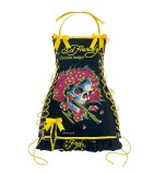 Retro Print Halter Drawstring Lace-up Dress