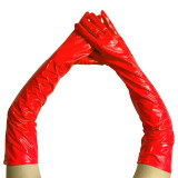 Patent Pu Leather Long Gloves Cosplay Accessories