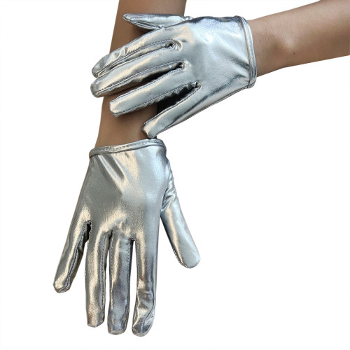 Pu Leather Shiny Short Gloves Lingerie Accessories