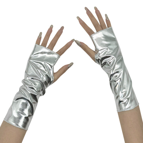 Pu Leather Fingerless Gloves Lingerie Cosplay Accessories
