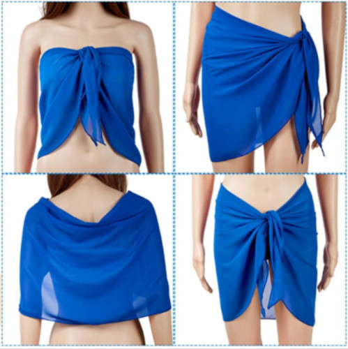 Summer Women Sheer Chiffon Bikini Cover-up Skirt