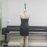 Black PU Leather Deep-v Bodycon Dress