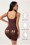 Solid Push-up U-back Tight Fitting Body Shaping bodysuit Butt Lift Underwear