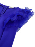 Sexy Ruffles Short Sleeve Formal Party Bodycon Fishtail Dresses