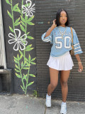 Street Casual Loose Half Sleeve Letter Print Short Sleeve T-Shirt