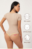 Butt Lift Short Sleeve Bodysuit Slim Waist Tight Fitting Seamless Long Sleeve Body-shaping Rompers