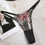 Sexy Mesh Butterfly Embroidered Underwired Lingerie Set