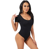 Butt Lift Short Sleeve Bodysuit Slim Waist Tight Fitting Seamless Long Sleeve Body-shaping Rompers