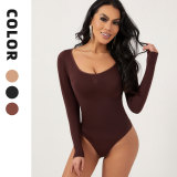 Butt Lift Short Sleeve Bodysuit Slim Waist Tight Fitting Seamless Long Sleeve Body-shaping Rompers