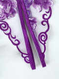 Erotic Lingerie Lace Thong Purple Sheer Open-Crotch Underwear
