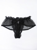 Black Mesh See-Through Thong Sexy Briefs