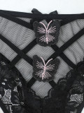 Black See-Through Butterfly Underwear Sexy Panties