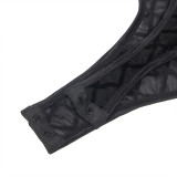 Sexy Mesh Lingerie Metal Chain Strappy Garter Teddy Lingerie