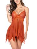 Sexy Lingerie  Sleepwear Lace Mesh V-Neck Cami See Through Nightdress