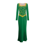 Halloween Costume Printed Dresses Monster Shrek Princess Fiona Cosplay Performance Costume