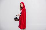 Halloween Costume Little Red Riding Hooded Adult Women Cosplay Role Playing Stage Costume