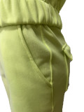 Solid Warm Lining Zipper Jacket and Wide Leg Pants Two Piece Tracksuit