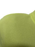 Solid Warm Lining Zipper Jacket and Wide Leg Pants Two Piece Tracksuit