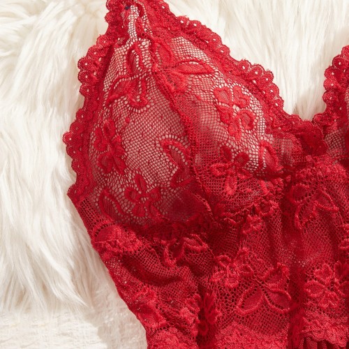 Women Sexy Lingerie Lace Camisole Nightgown