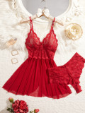 Women Sexy Lingerie Lace Camisole Nightgown