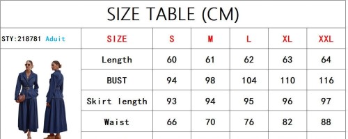 Women Denim Skirt Set Long Sleeve Belted Fashion Two Piece Set