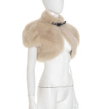 Winter Warm Solid Fur Short Jacket