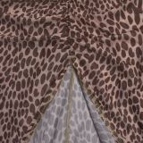 Sexy Leopard Print Mesh Deep-V Neck Slit Maxi Dress