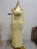 Sexy Twist Hollow Out Bodycon Maxi Dress