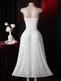 Women Lingerie Sexy Lace Home Slip Long Nightgown