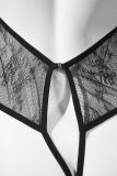 Women Erotic Lingerie Sexy See-Through Lace Bow Mesh Bodysuit