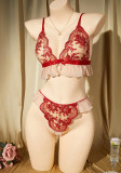 Women's Embroidered Lace Sexy Bra Pantie Lingerie Set