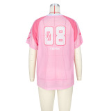 Street Casual Loose Mesh Short Sleeve T-Shirt