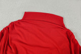 Women Chic Mock Neck Ruched Slim Bodycon Dress